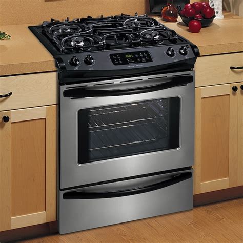 30 inch slide in gas range with lip